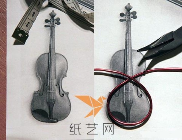 Tutorial on a fresh and fresh handmade DIY woven violin brooch for Spring Festival gift