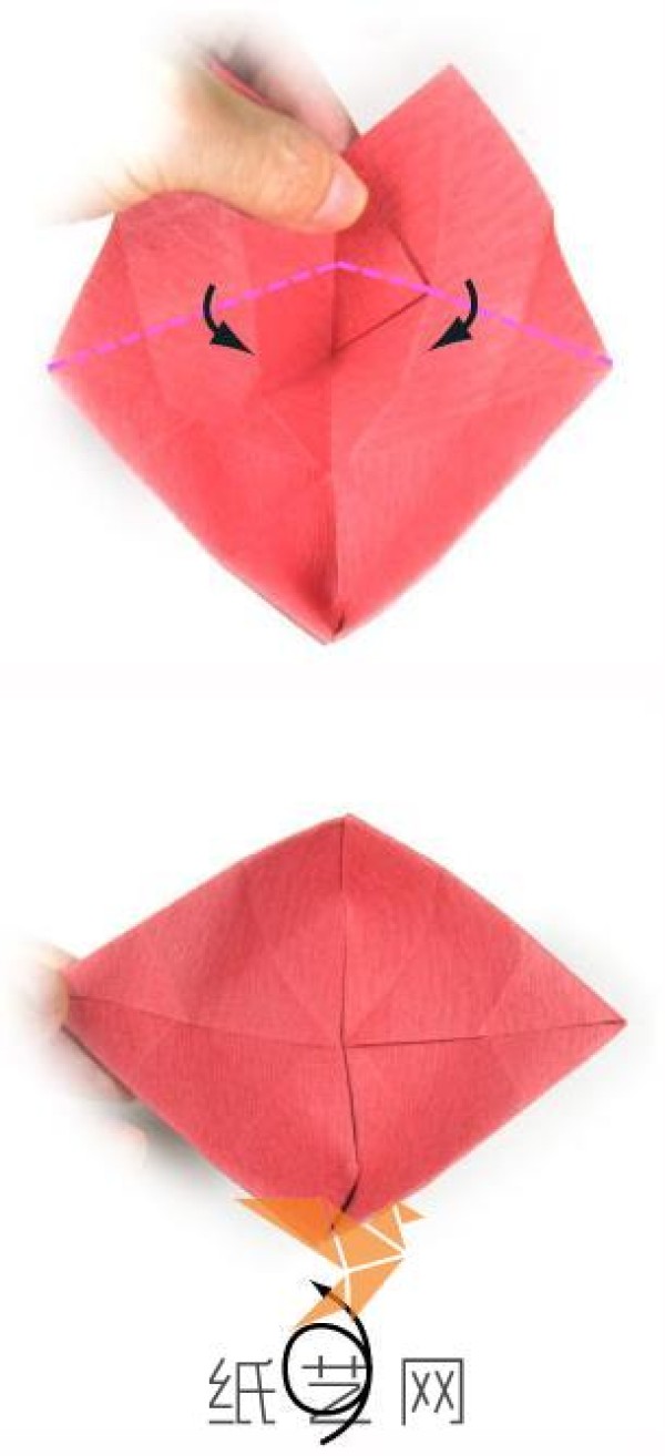 Valentines Day handmade three-dimensional origami heart origami boat making tutorial