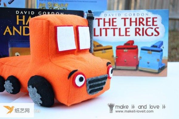 Very cute non-woven toy truck fabric hand-making method