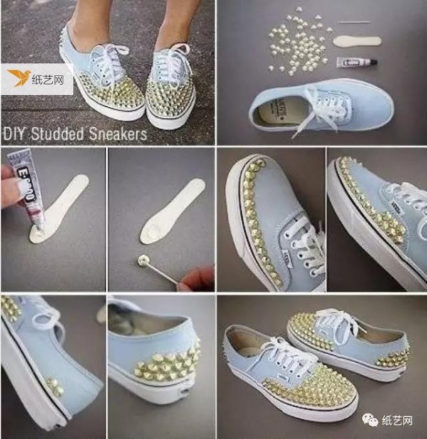 Change your old sneakers like this and give you a new pair of shoes! Turn waste into treasure, renovate old items!