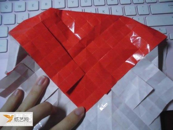 Super complicated kissing fish heart origami illustration process