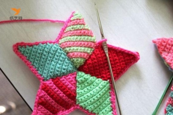 Beautiful crocheted three-dimensional stars