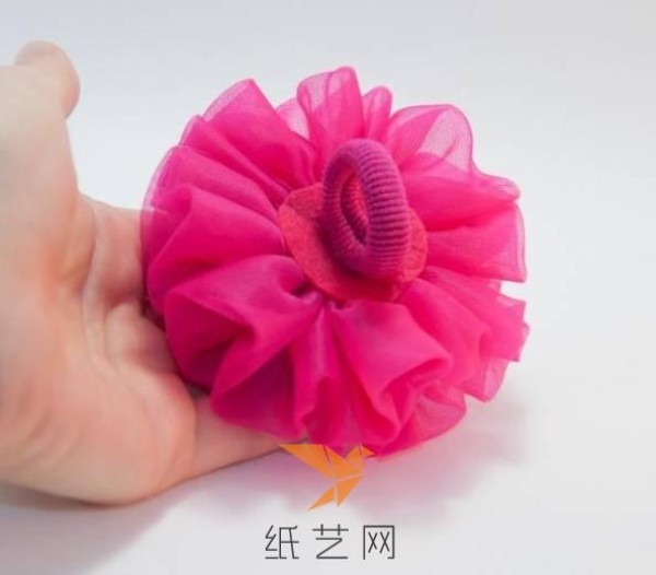 Beautiful ribbon flower hair tie making tutorial