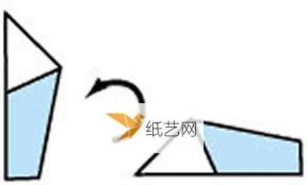 Illustration of the manual folding methods of paper swans