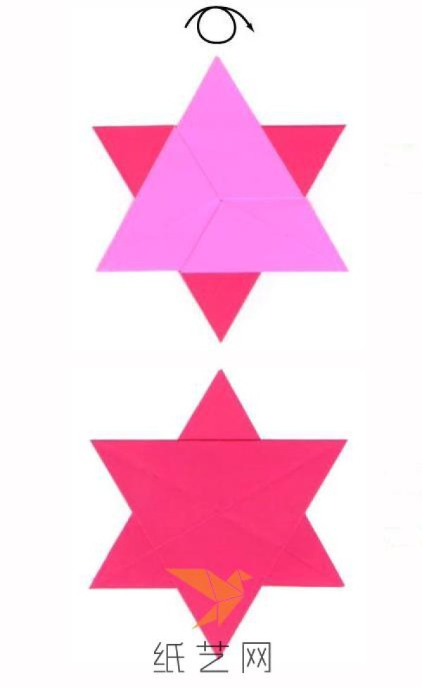 Tutorial on making handmade origami six-pointed stars for Childrens Day