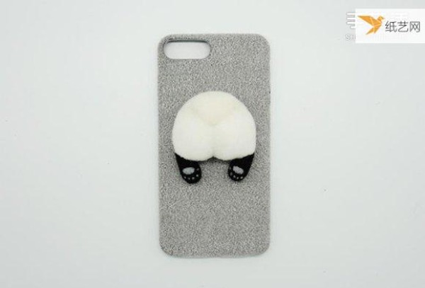 Cute animal butt phone case made of wool felt