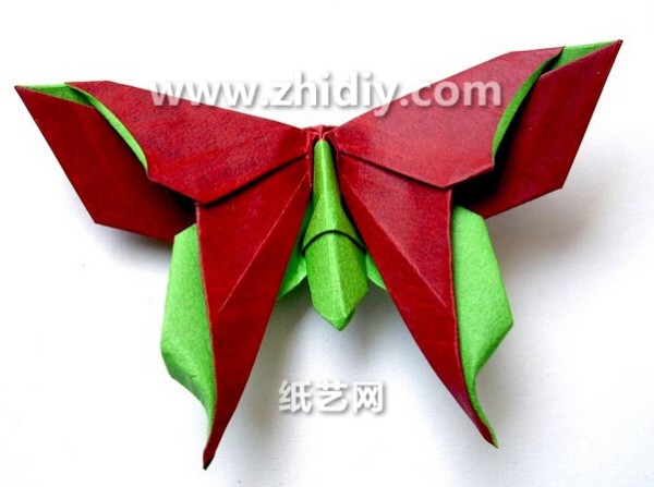 Three-dimensional butterfly origami tutorial