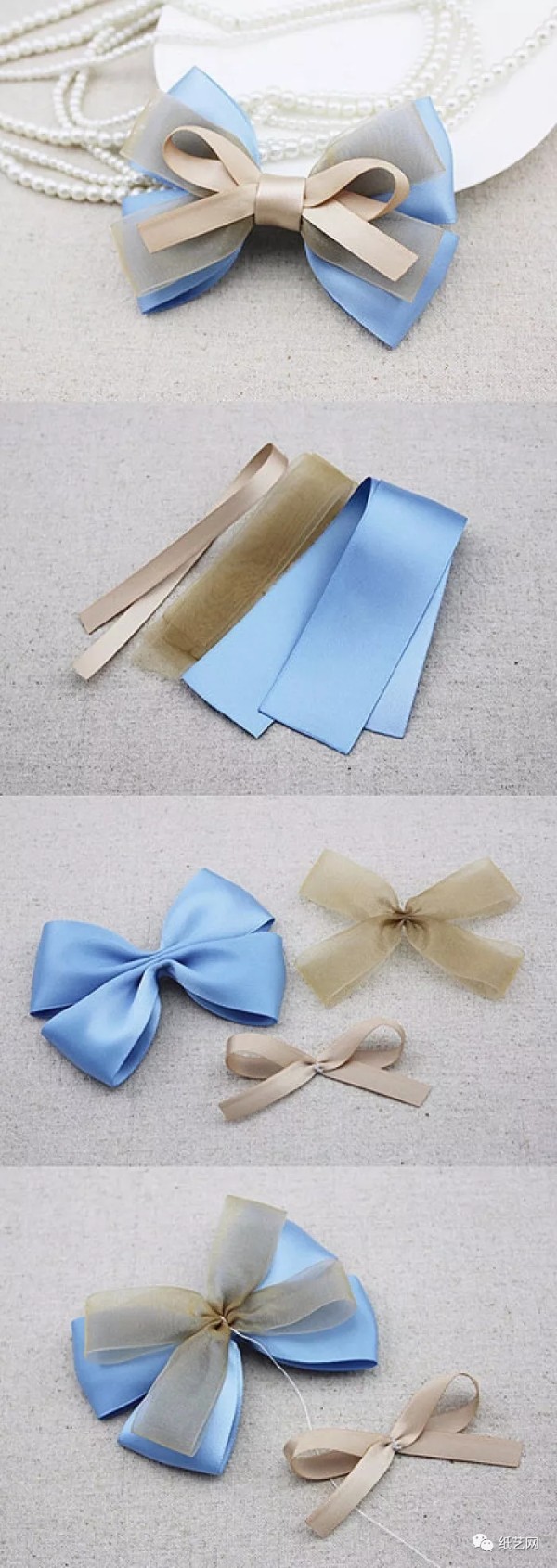 I like bows, so I made my own fabric bow hairpin!