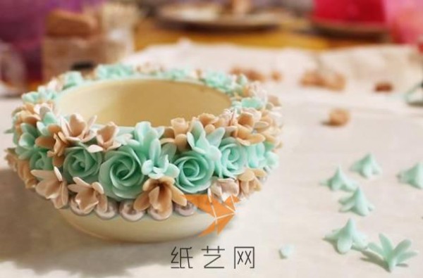 Beautiful clay flower bracelet making tutorial