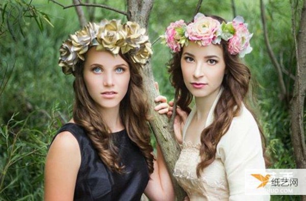 Tutorial on how to make a personalized bridal flower headdress garland