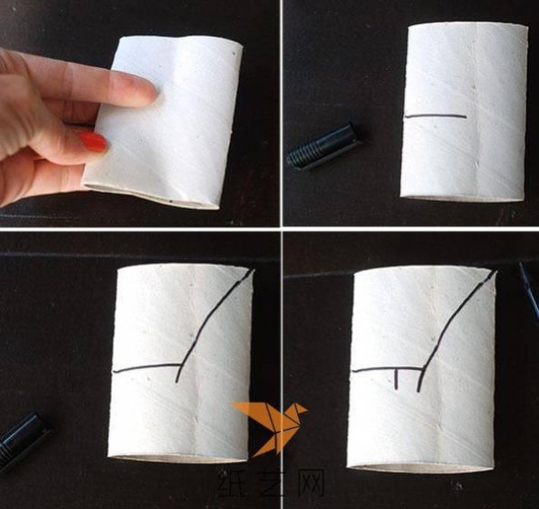 Tutorial on a simple mobile phone holder made from waste toilet paper tubes