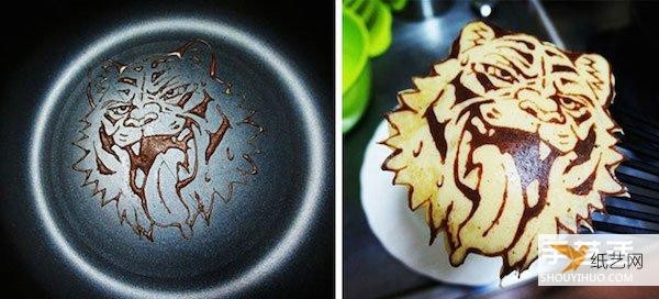 An edible canvas - how to hand-paint exquisite tiger pancakes