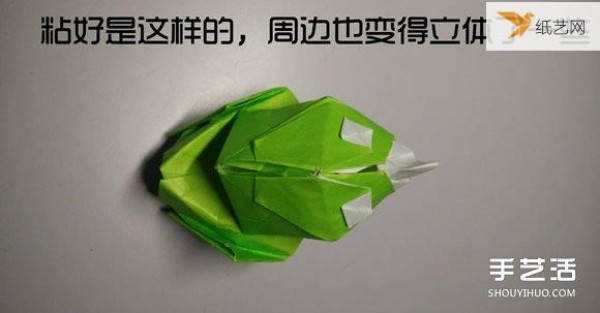 Illustration of the steps of origami of a very cute three-dimensional duck