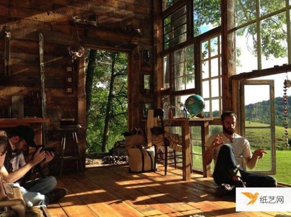 A dreamy lake house made from old windows