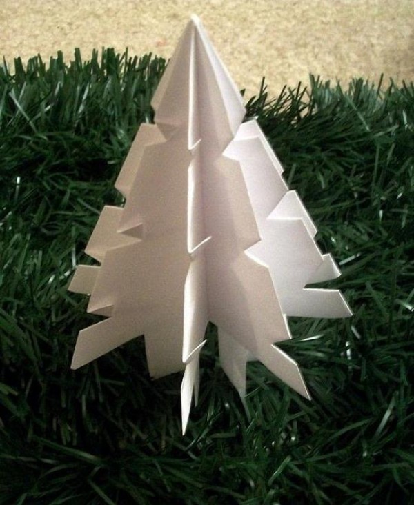 Beautiful handmade origami Christmas tree making tutorial