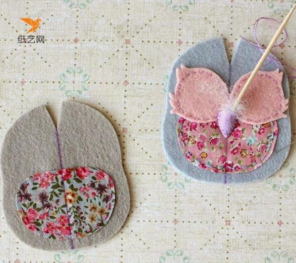 Cute non-woven owl lavender sachet tutorial