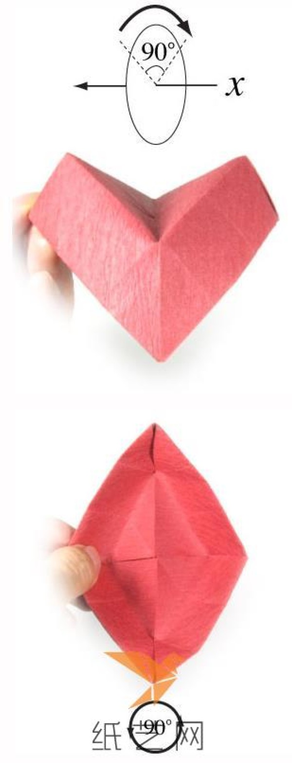 Valentines Day handmade three-dimensional origami heart origami boat making tutorial