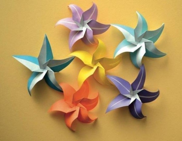 Beautiful star flower paper flower making tutorial