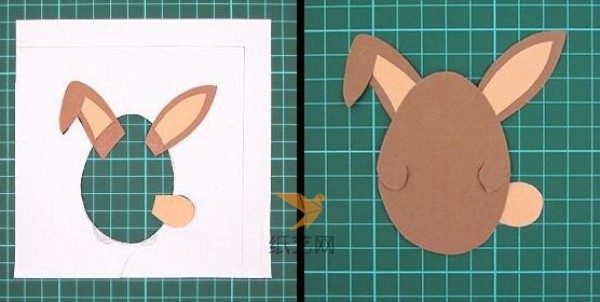 Tutorial on how to hand-make cute three-dimensional bunny greeting cards