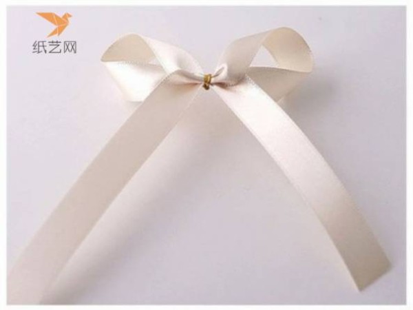 Fabric art tutorial Aesthetic style white embroidered bow decorative hairpin fabric art making tutorial