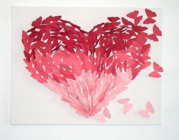 Tutorial on making dancing butterfly heart-shaped Valentine’s Day gifts