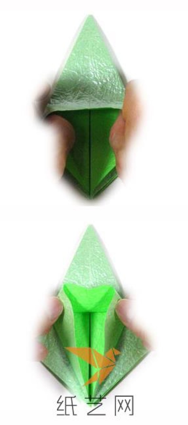 Tutorial on making an origami frog with complex structure