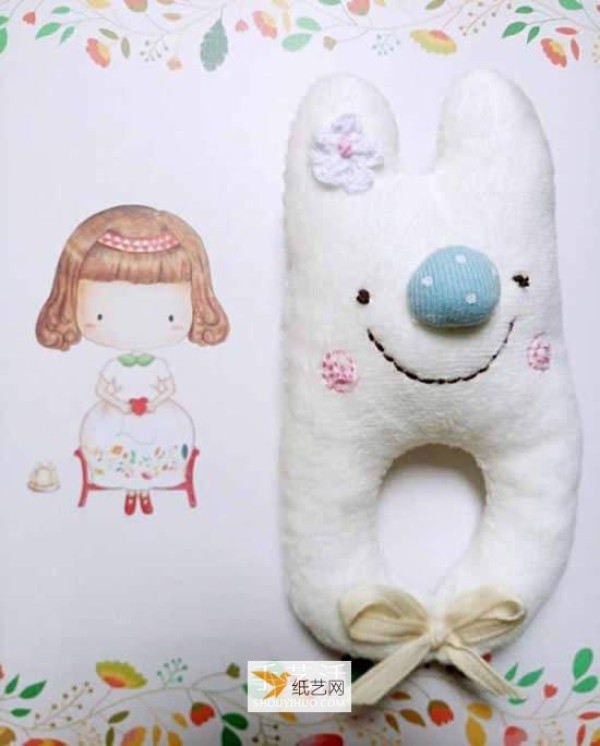 How to make a fabric bunny hand bell