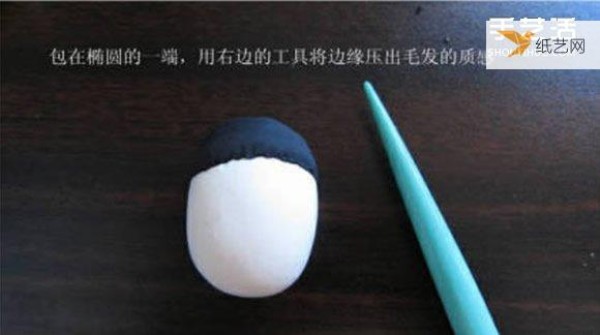 Illustrated tutorial on using ultra-light clay to hand-make a personalized giant panda