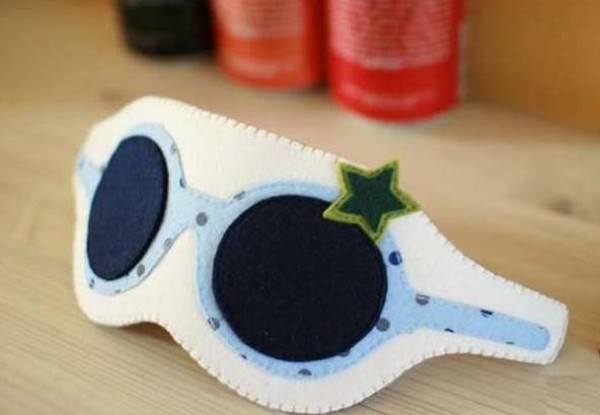 Tutorial on cute sleep mask made from non-woven fabric