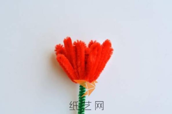 Wool knitting beautiful small potted tulips, childrens handmade Teachers Day gift