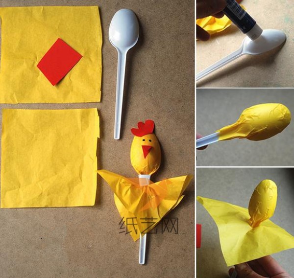 Make cute little dolls with disposable spoons