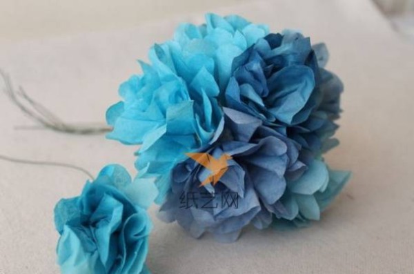 Illustrated tutorial for making handmade paper flowers from dyed cotton paper for Teachers' Day