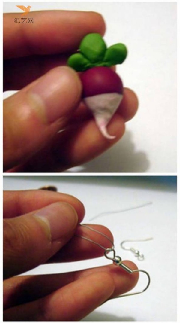 Clay radish earrings making tutorial clay tutorial