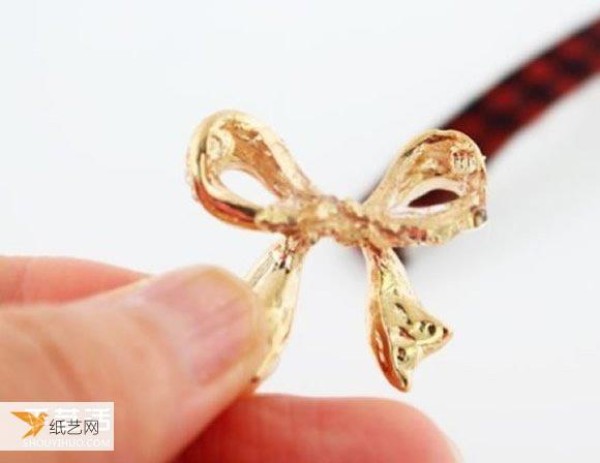 Simple personalized bow hairpin handmade steps