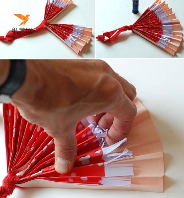 Beautiful origami fan making tutorial