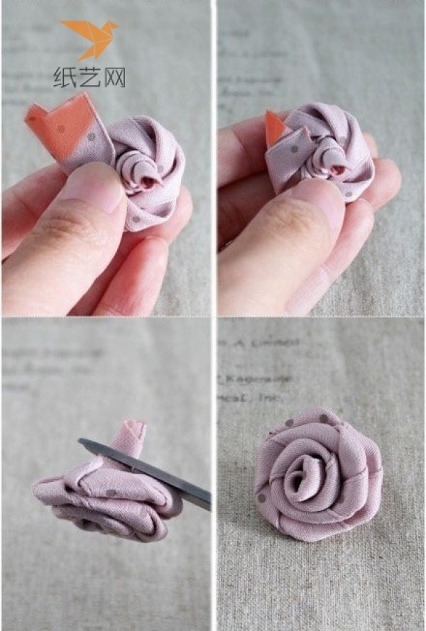 Fabric Tutorial Pretty Fabric Rose Decorative Hair Band DIY Making Tutorial