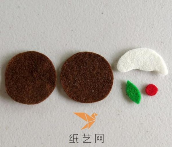 Tutorial on how to make cute small non-woven brooches