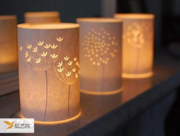 Tutorial on making a beautiful and personalized handmade paper lamp engraved with flower and bird patterns