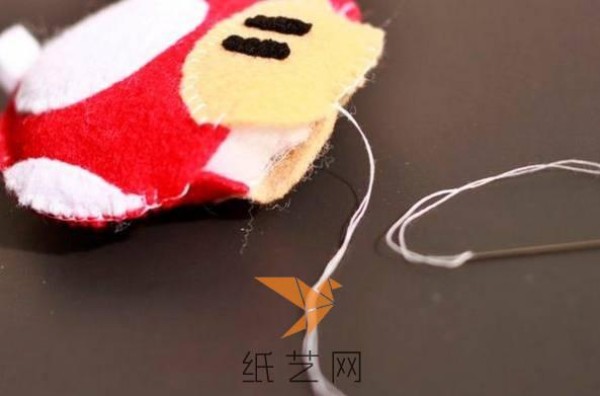 Super cute Super Mario mushroom key chain non-woven making tutorial