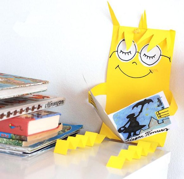 Small handmade tutorial for children who love to read paper-cut figures