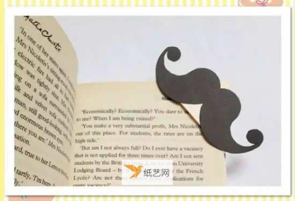 Make beard bookmarks by hand using cardboard