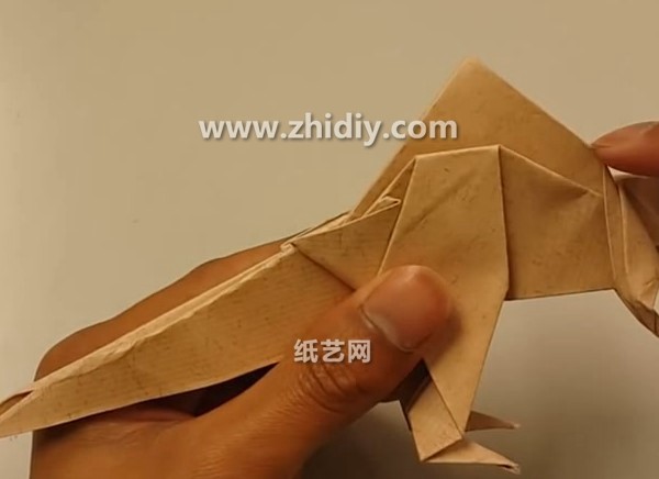 How to fold origami Tyrannosaurus rex