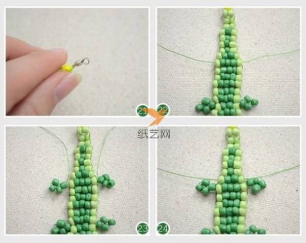 Beaded Green Crocodile Pendant Making Tutorial Beaded Tutorial