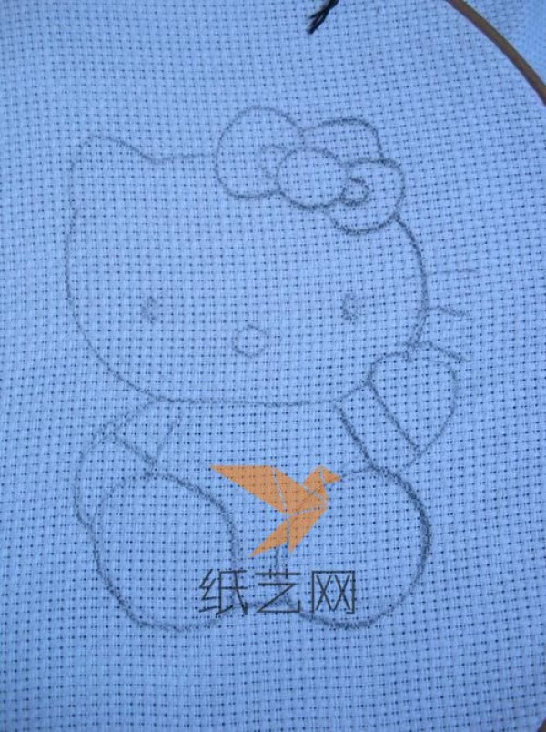 Cute cross stitch Hello Kitty making tutorial