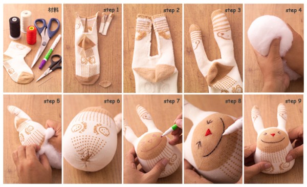 Make dolls out of socks! Super simple!