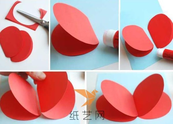 Illustrated tutorial for children to make cute three-dimensional fruit Teachers Day greeting cards by hand