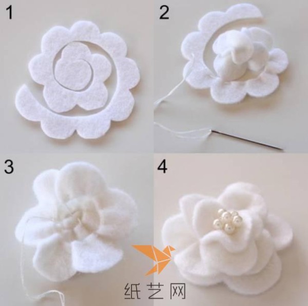 Tutorial on making fabric flowers for Valentine’s Day gifts