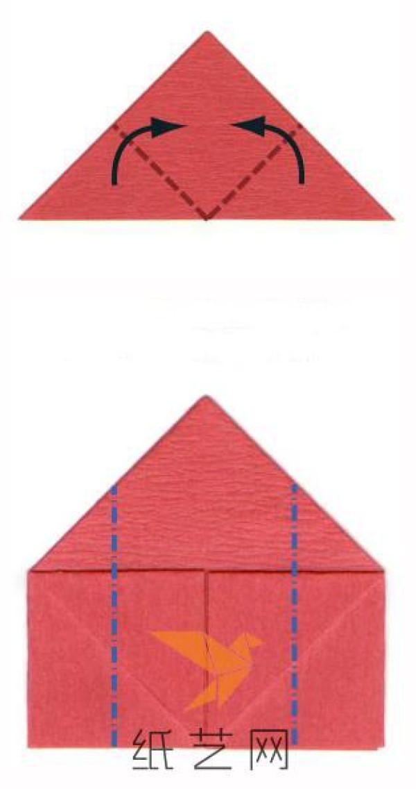 Simple handmade origami church building tutorial