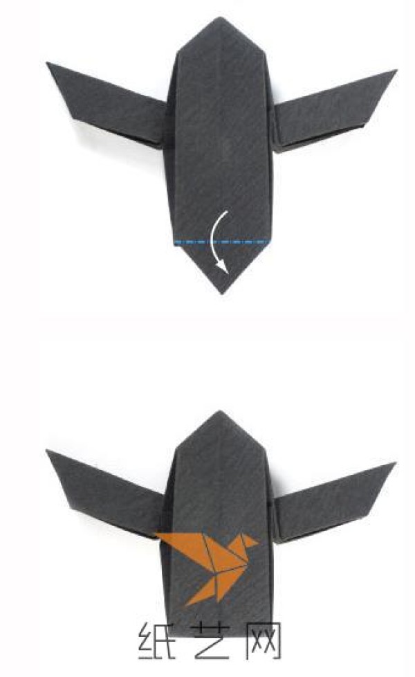 Illustrated tutorial for making origami ghosts for children for Halloween