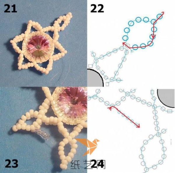 Christmas Decorative Beaded Snowflake Making Tutorial